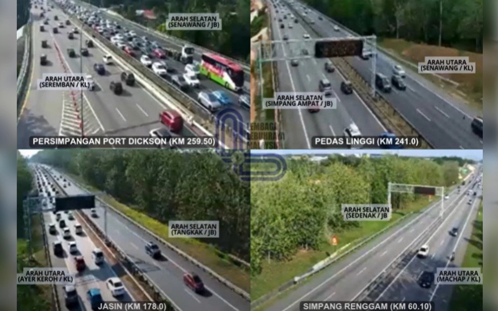 Traffic congested at several locations on main highways this evening