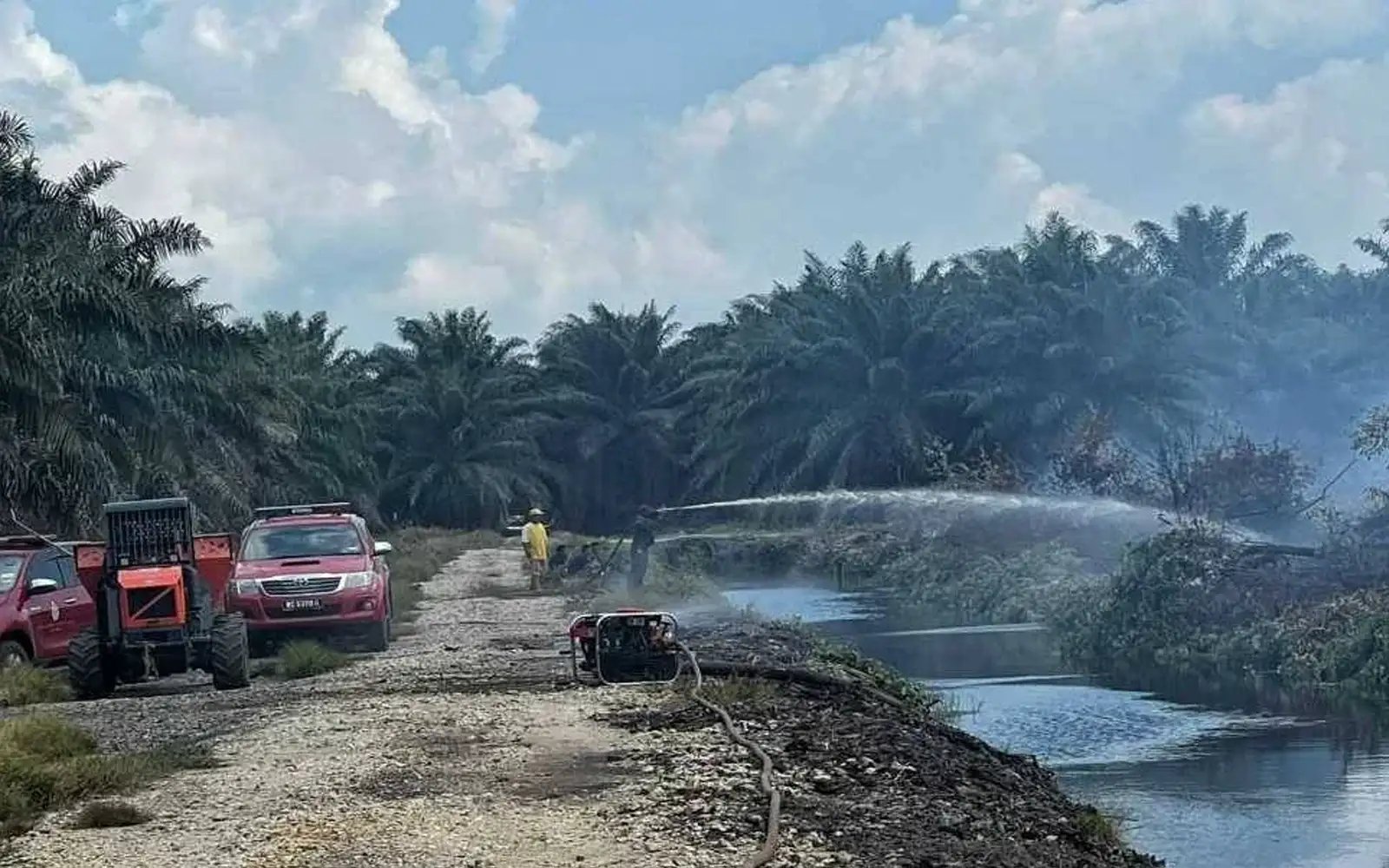 150 hektar ladang kelapa sawit di Nenasi terbakar