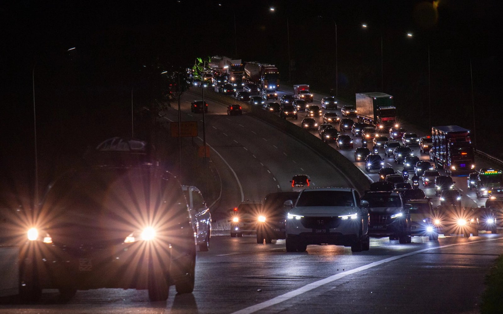 Heavy traffic reported on major highways tonight
