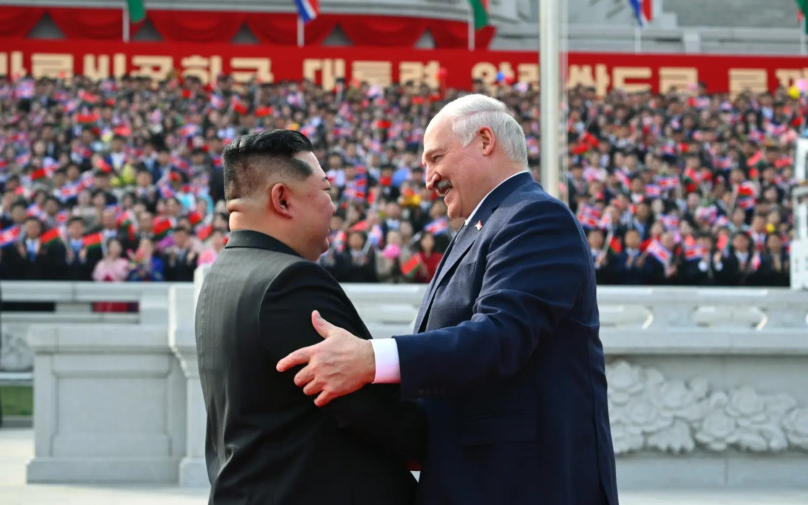Belarus’ Lukashenko greeted by North Korean leader in Pyongyang