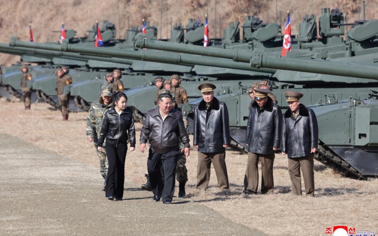 North Korean leader’s teenage daughter drives tank in latest public appearance