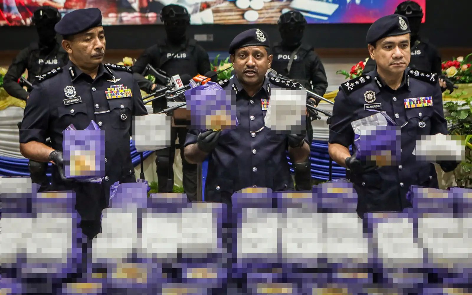 Polis rampas dadah RM25.5 juta, suami isteri antara 5 ditahan