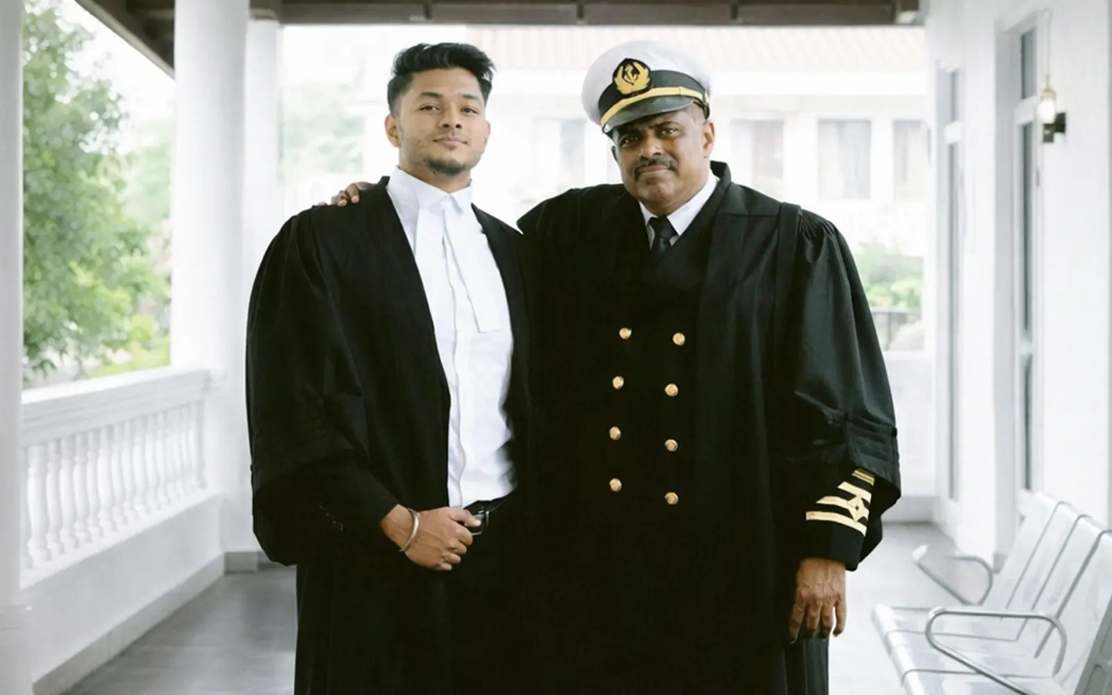 After 33 years at sea, captain joins son as a lawyer