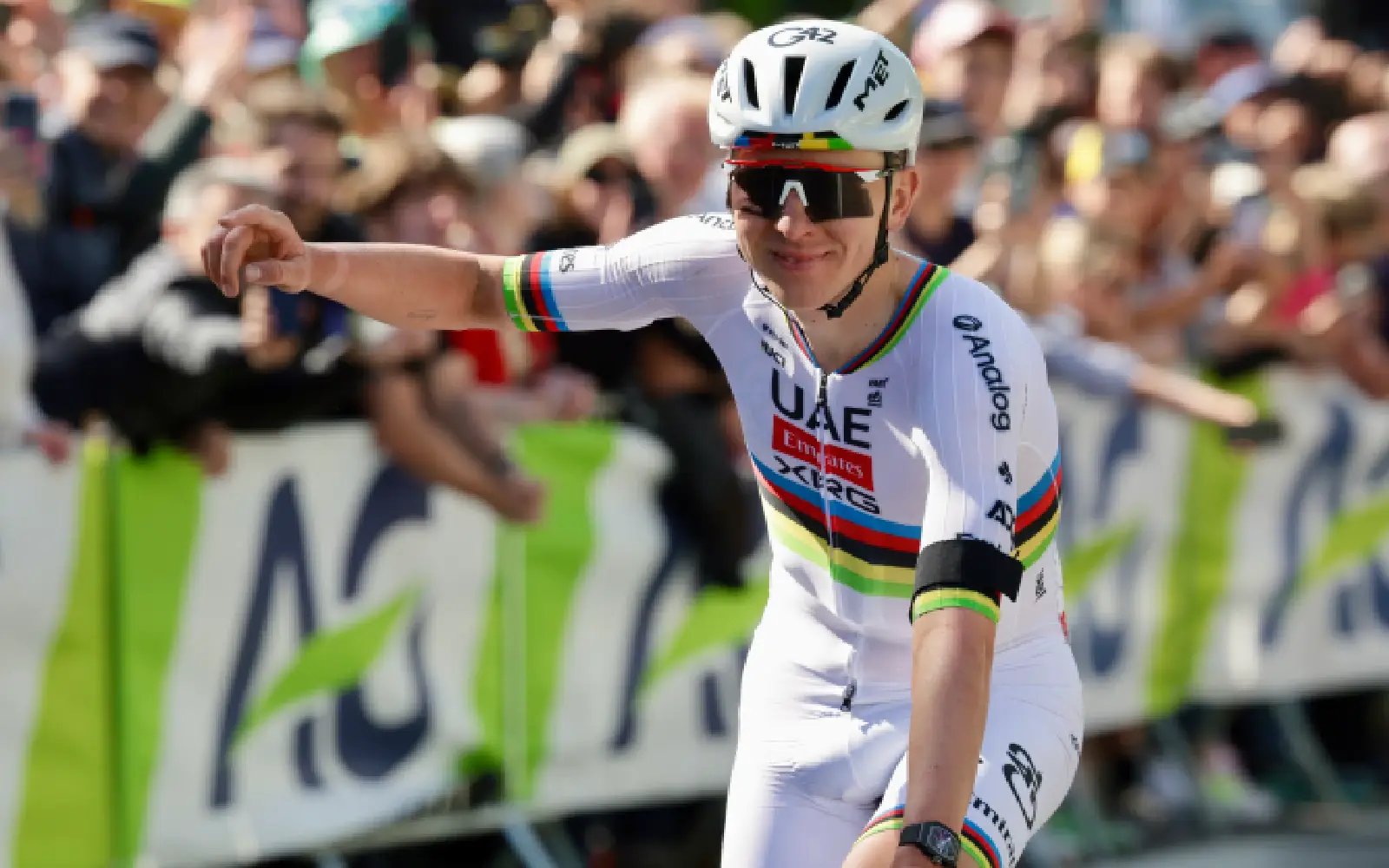 Pogacar outlasts debutant Seixas to claim third straight Liege title