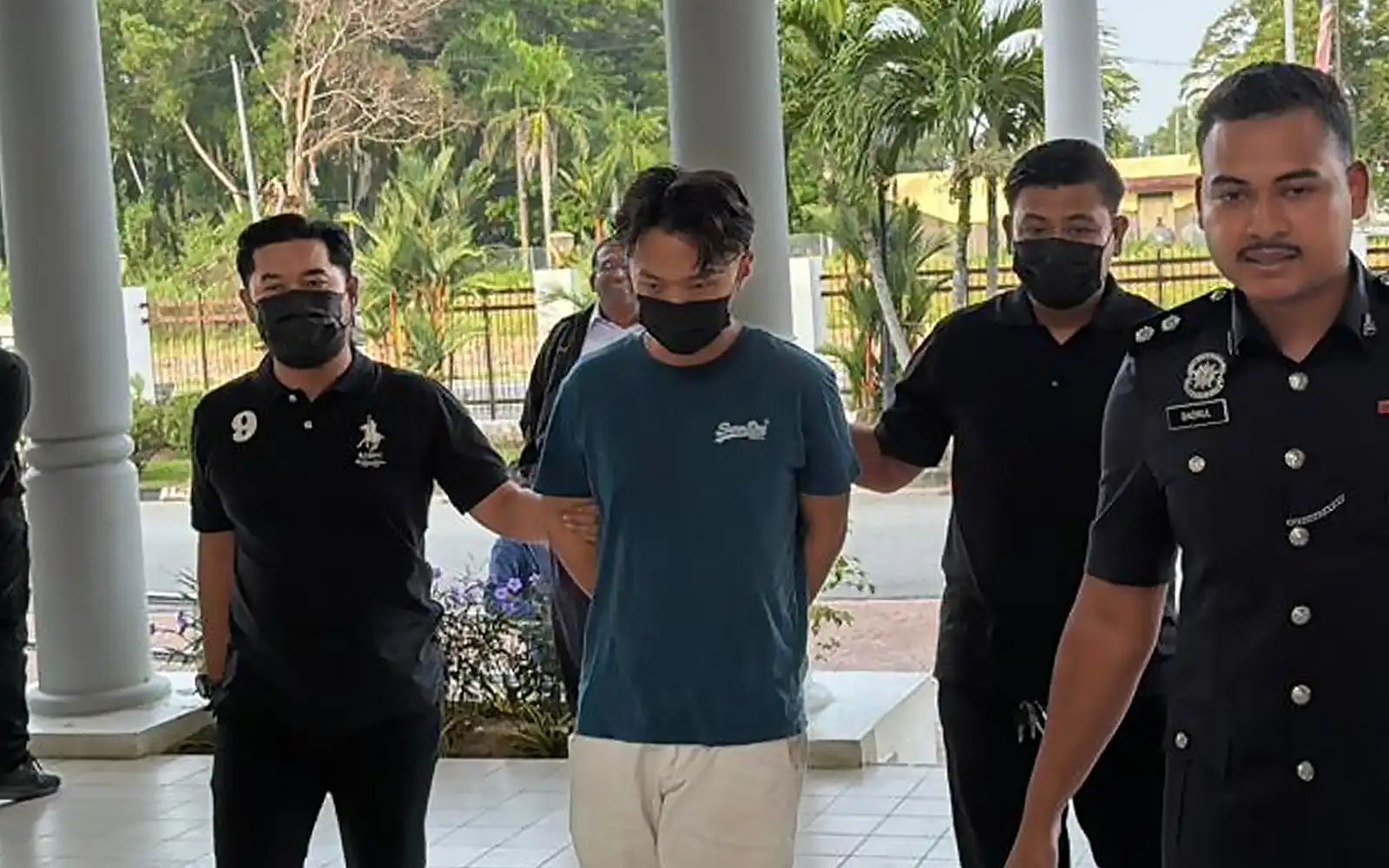 Salesman claims trial to ramming 2 people with car