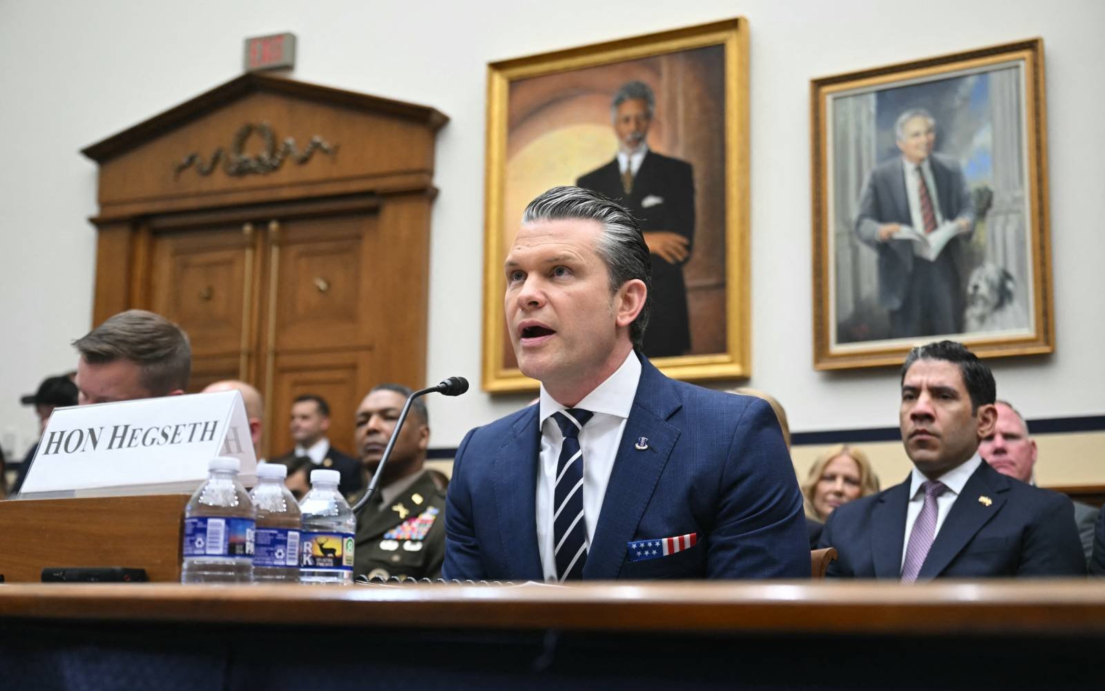 Pentagon chief spars with Democratic lawmakers on Iran war