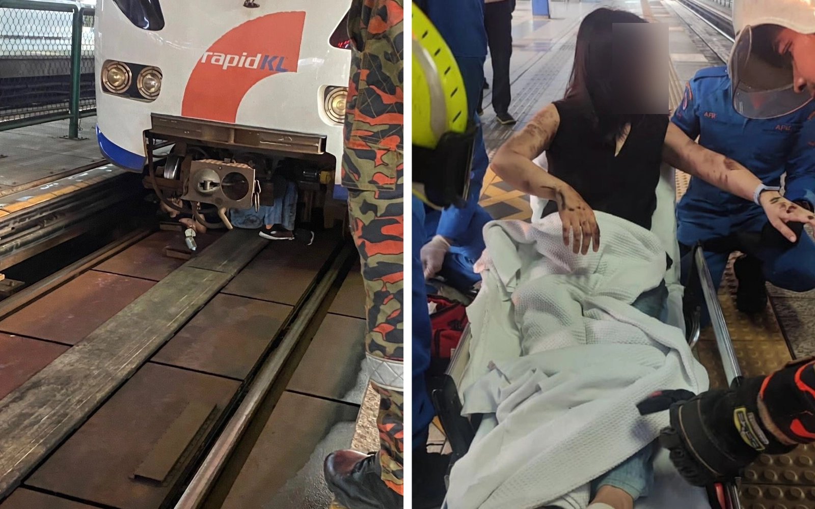 Wanita cedera jatuh landasan LRT di Stesen Abdullah Hukum