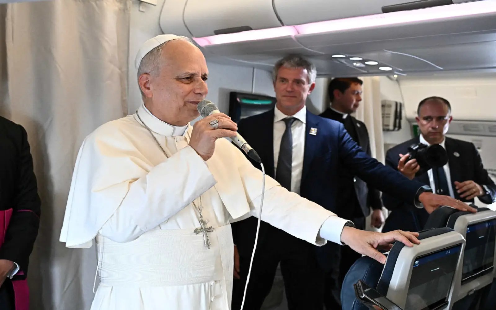 Pope Leo plays down feud with Trump