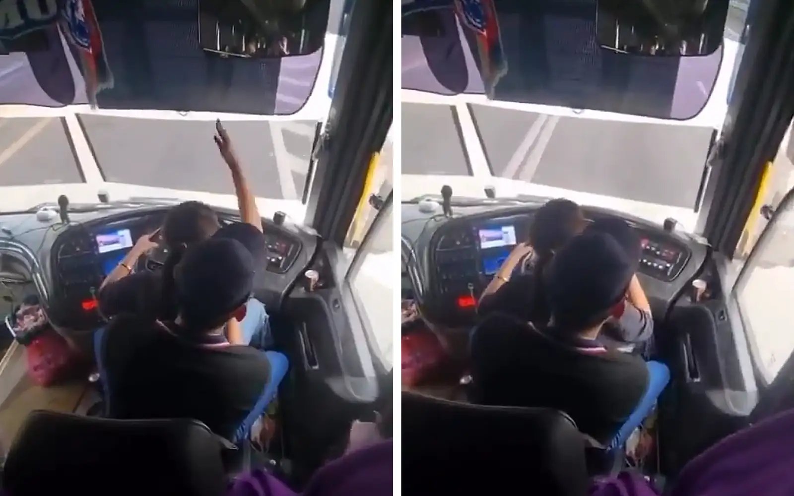 JPJ launches probe after bus driver seen driving with woman on lap