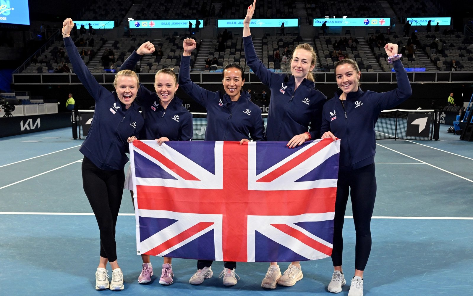 Holders Italy, Britain ease into BJK Cup finals