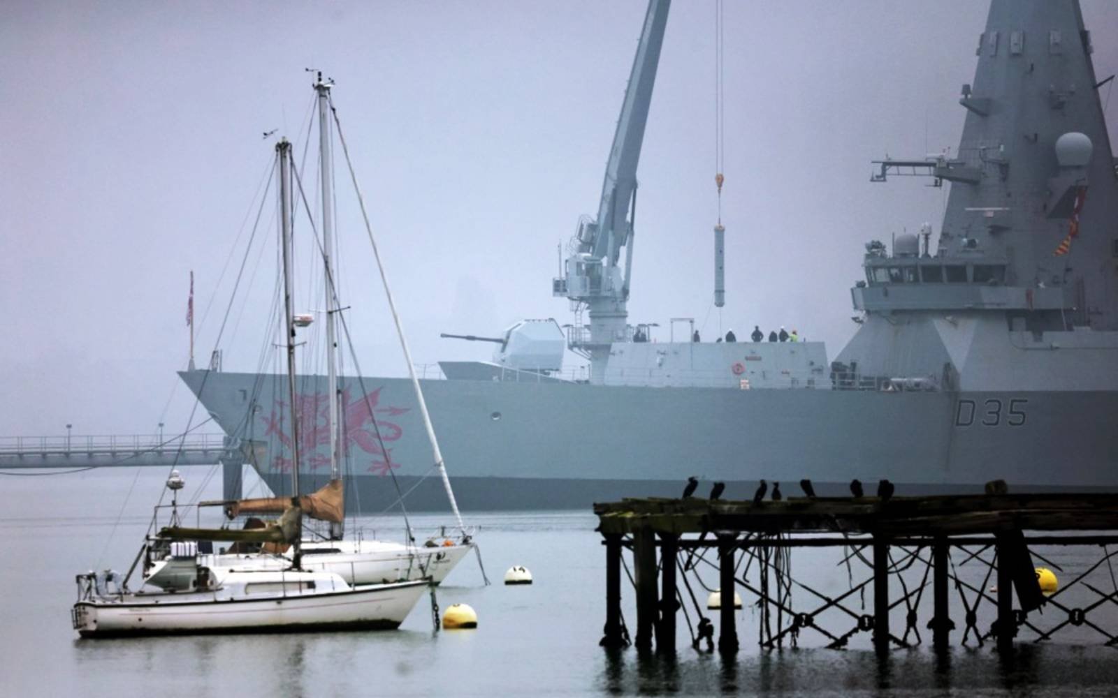UK warship dispatched to Middle East makes maintenance stop