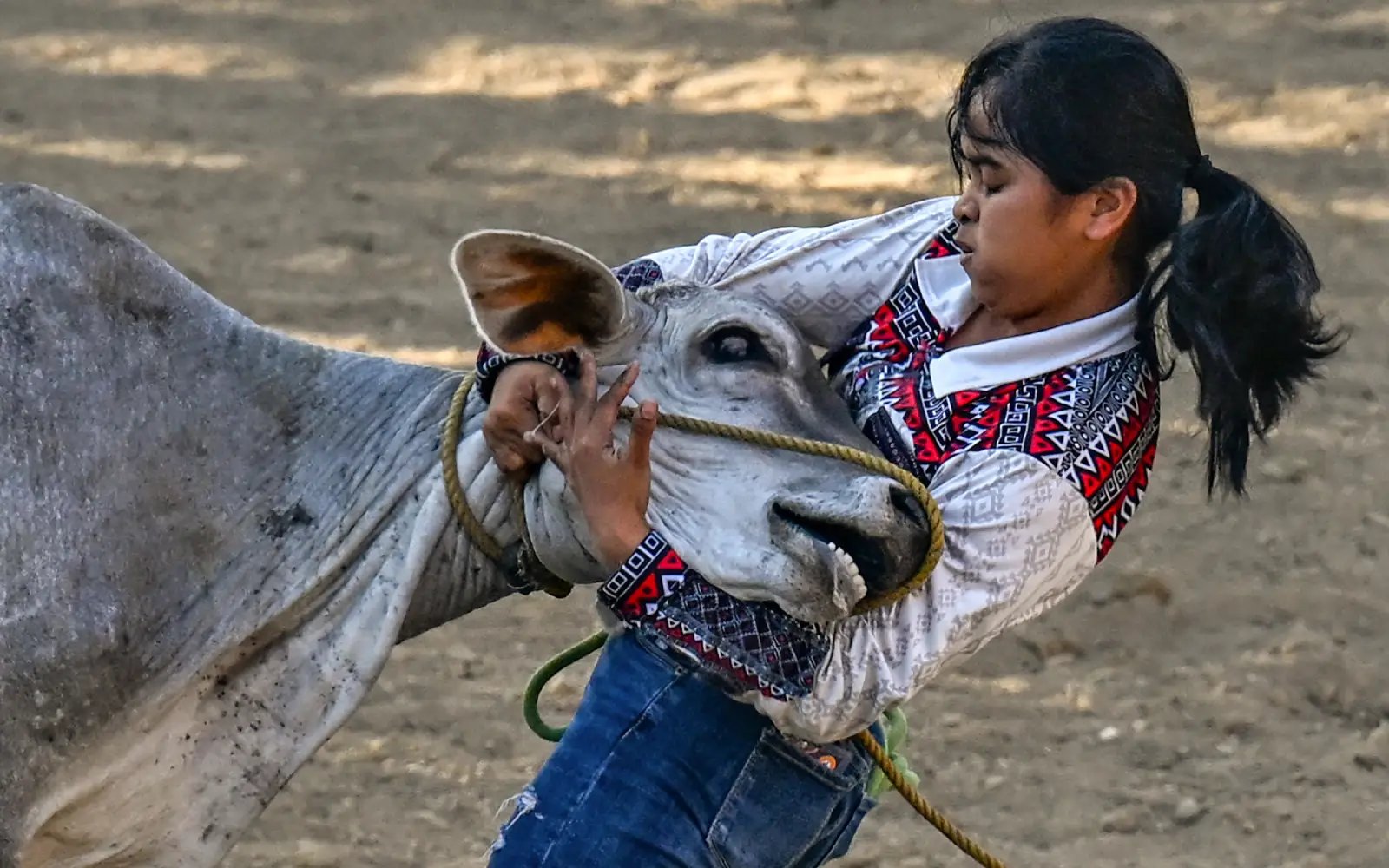 Cowgirls of Philippine rodeo tackle steers, stereotypes