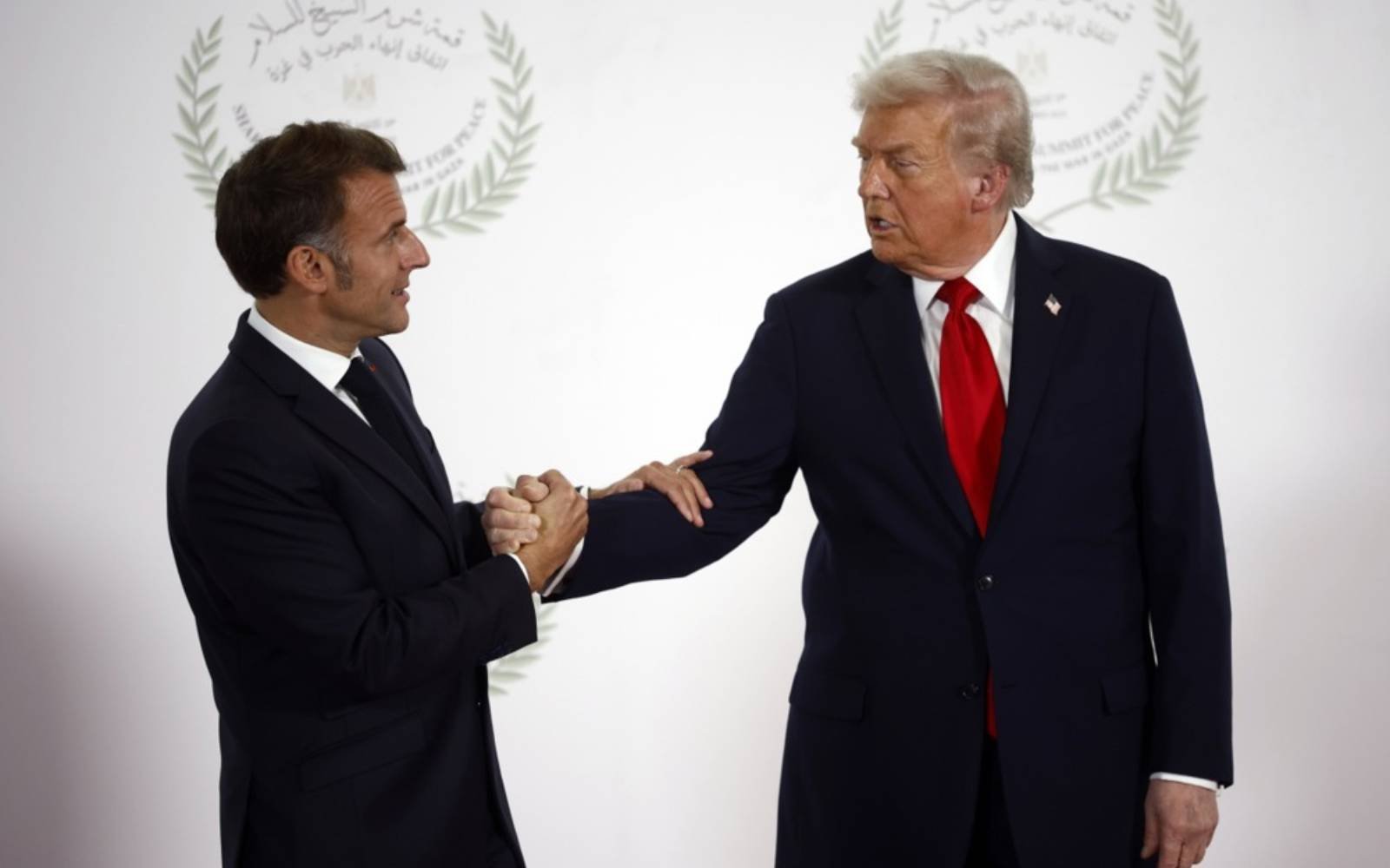 Trump takes a dig at Macron, saying wife treats him ‘badly’