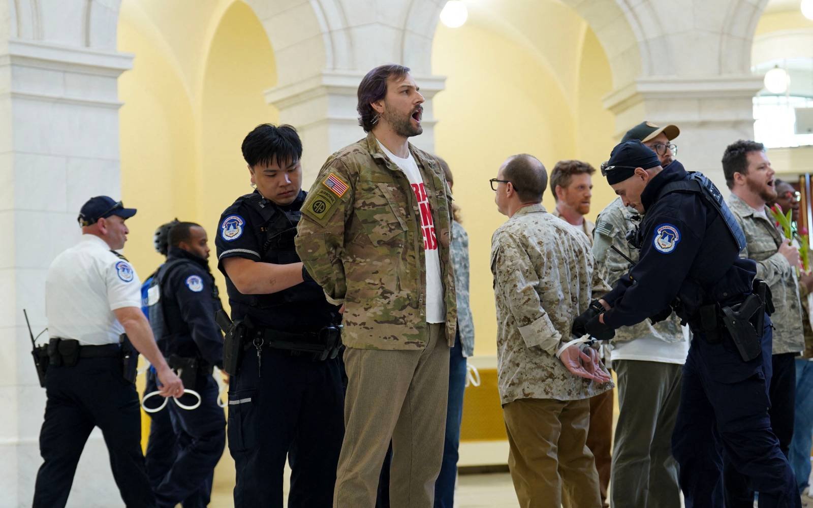 US military veterans protesting Iran war detained on Capitol Hill