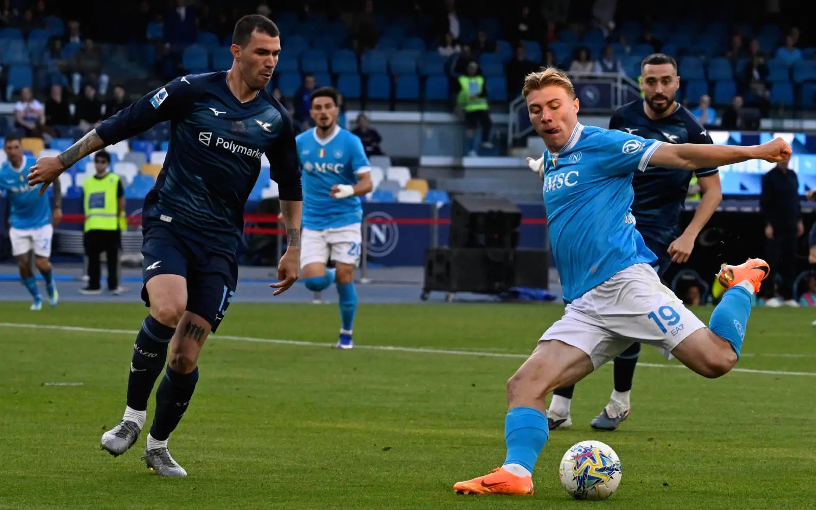 Napoli’s Serie A title defence nears end with Lazio defeat