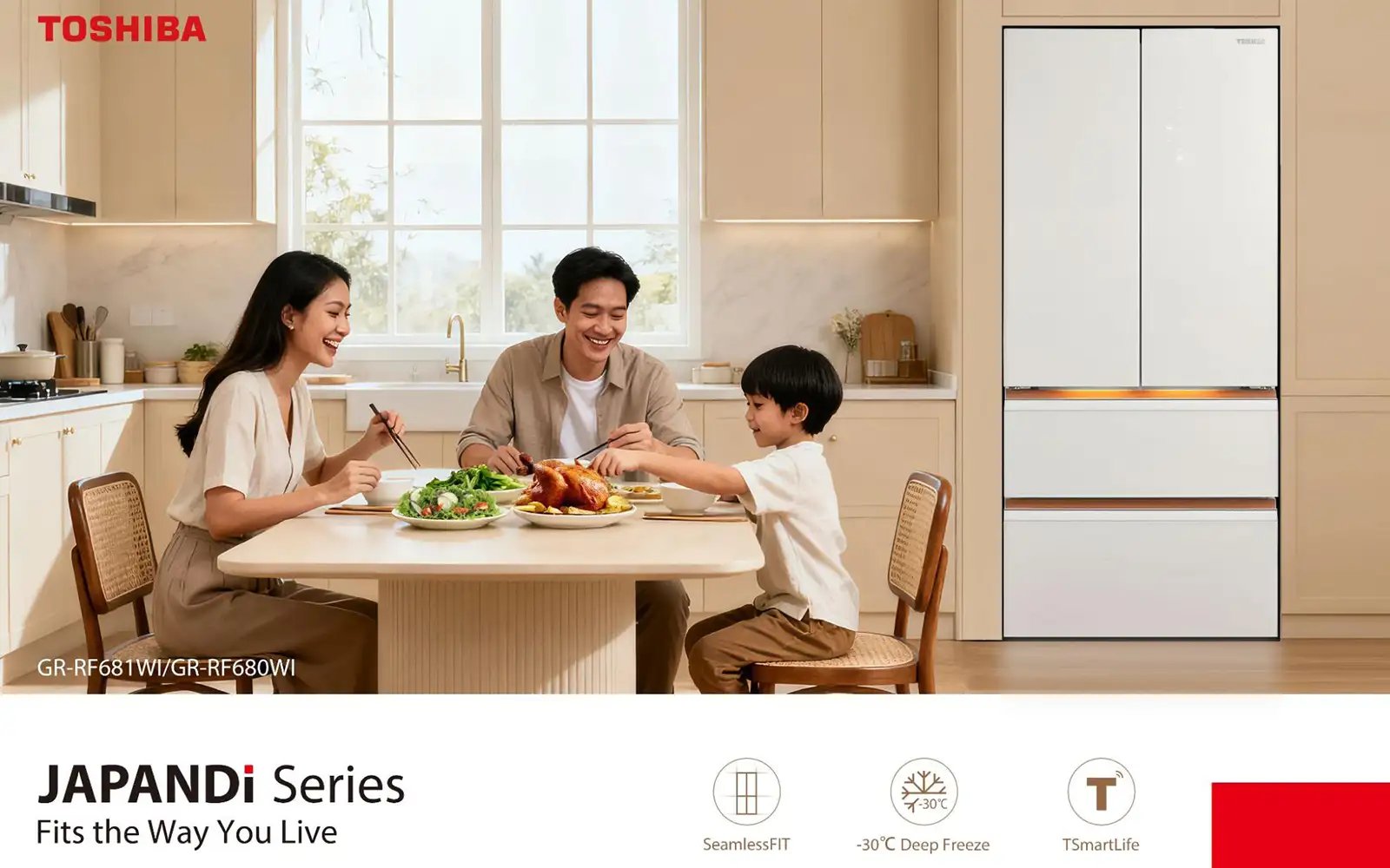 Toshiba introduces the JAPANDi Series refrigerators for modern homes