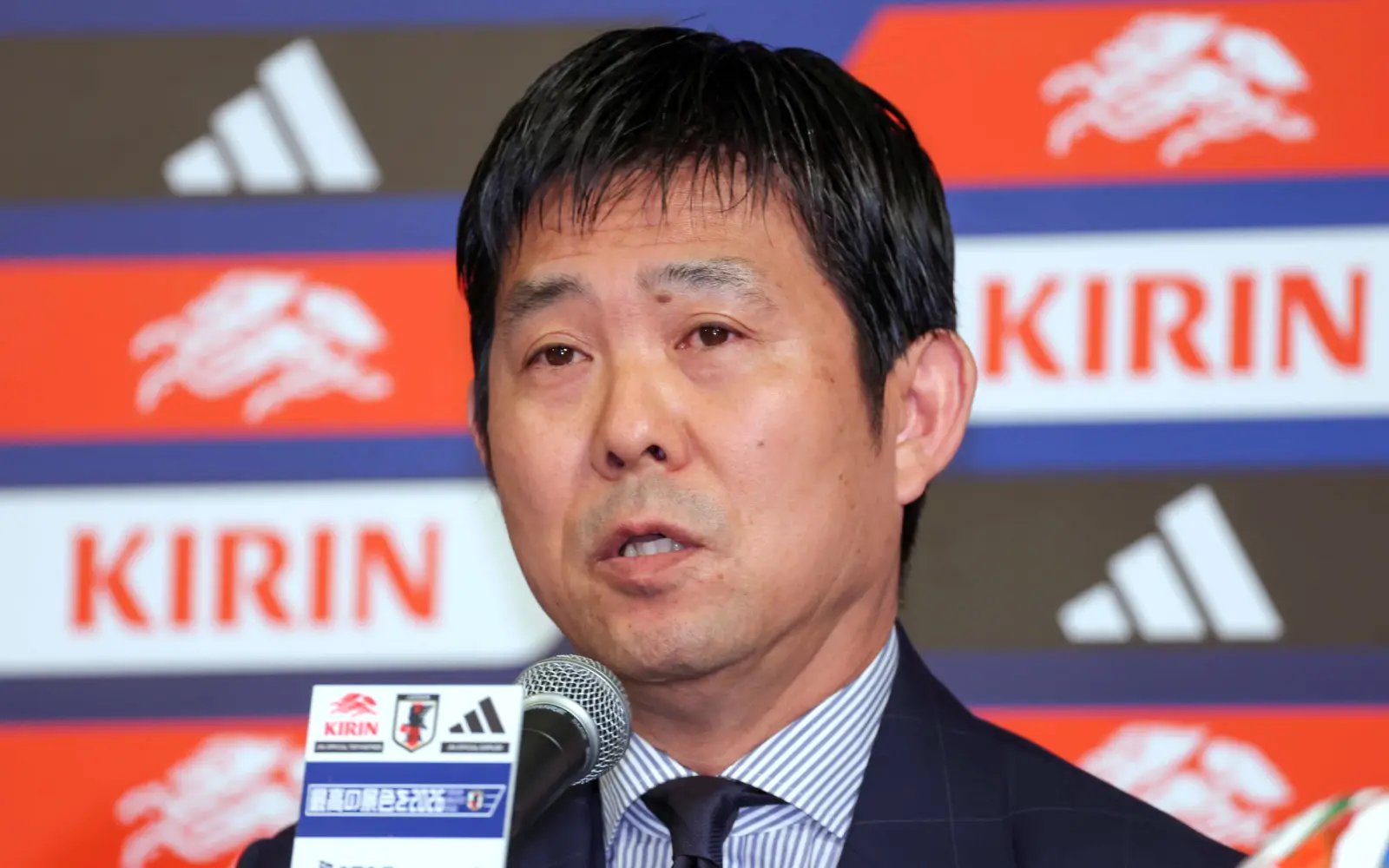 Buoyant Japan coach targets World Cup glory despite Mitoma blow
