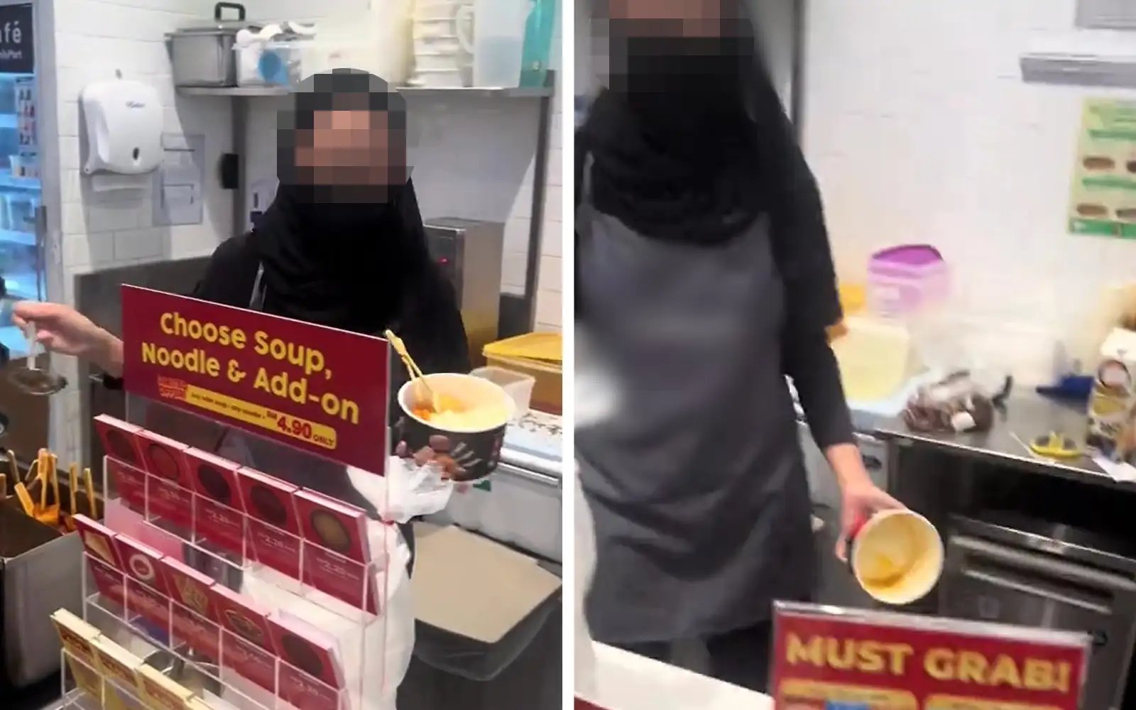FamilyMart suspends staff after allegedly throwing soup at delivery rider