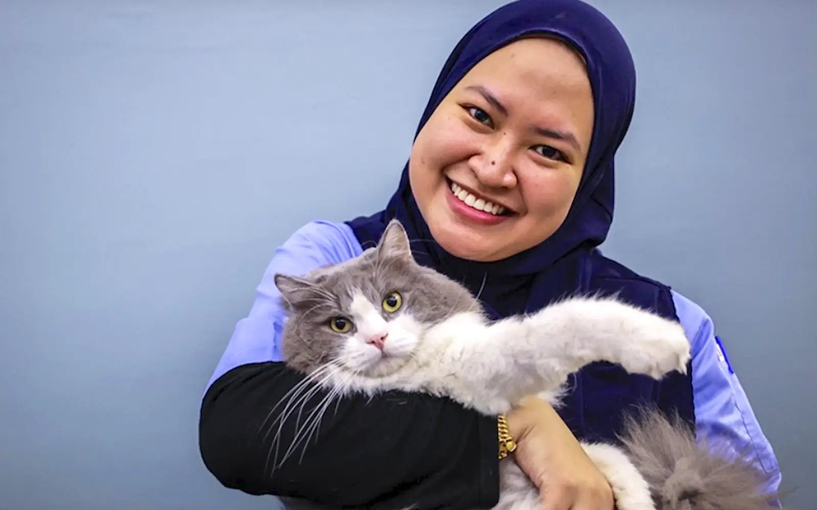 No longer unwanted, Fluffy now saves lives and steals hearts