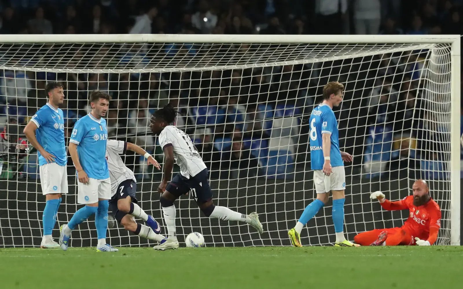 Napoli’s Champions League spot in balance after last-gasp Bologna defeat