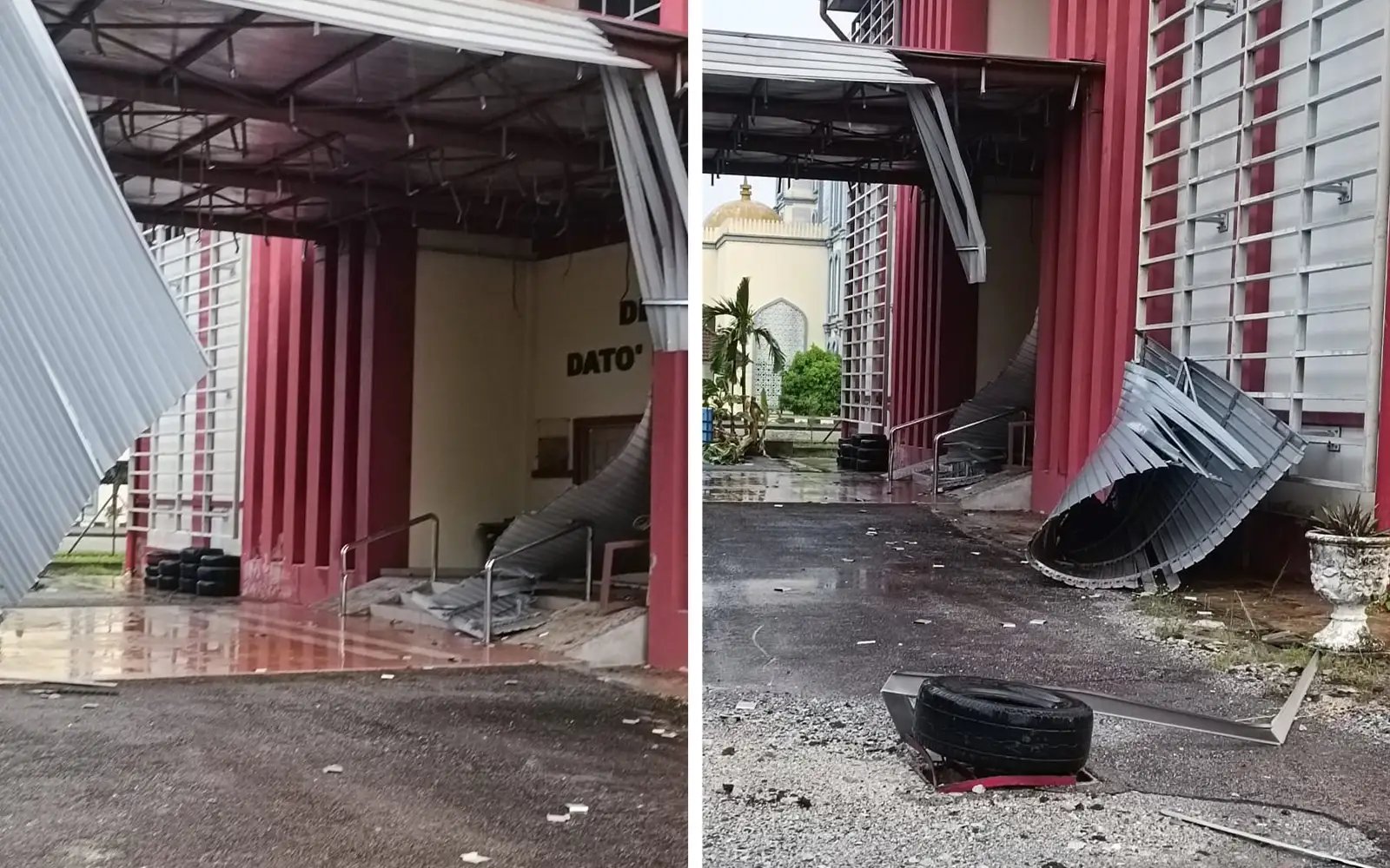 Fire station among buildings damaged in Kepala Batas thunderstorm