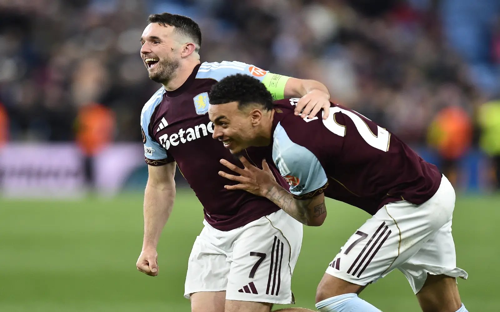 McGinn double helps Villa crush Forest 4-0 to reach Europa League final