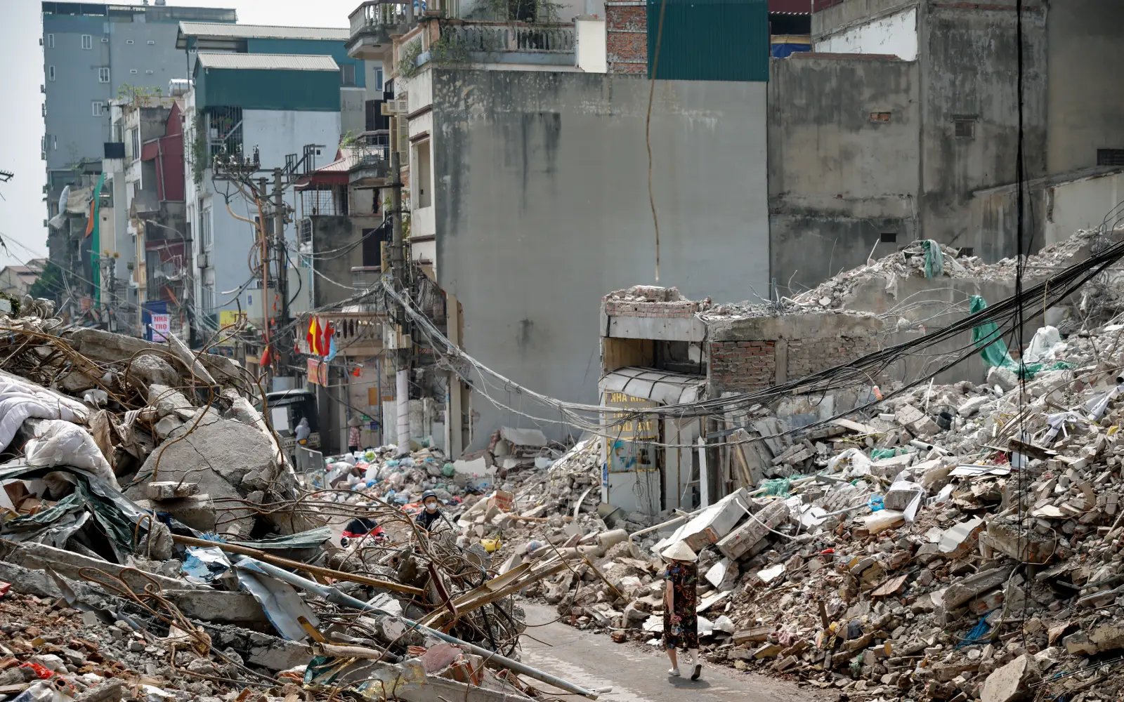 Swathes of Hanoi demolished for development