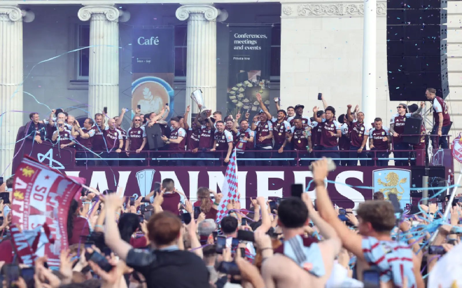 Thousands line streets to celebrate Villa’s Europa triumph