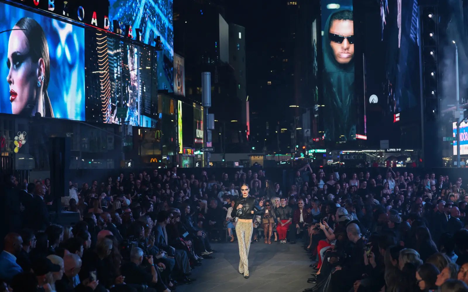 Gucci takes over New York’s Times Square for fashion show
