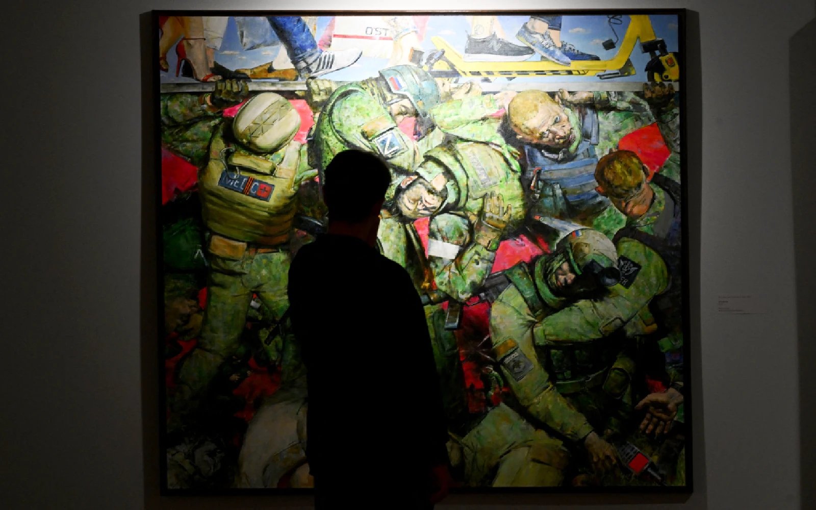 ‘Animalistic horror’, Russia puts war art on display