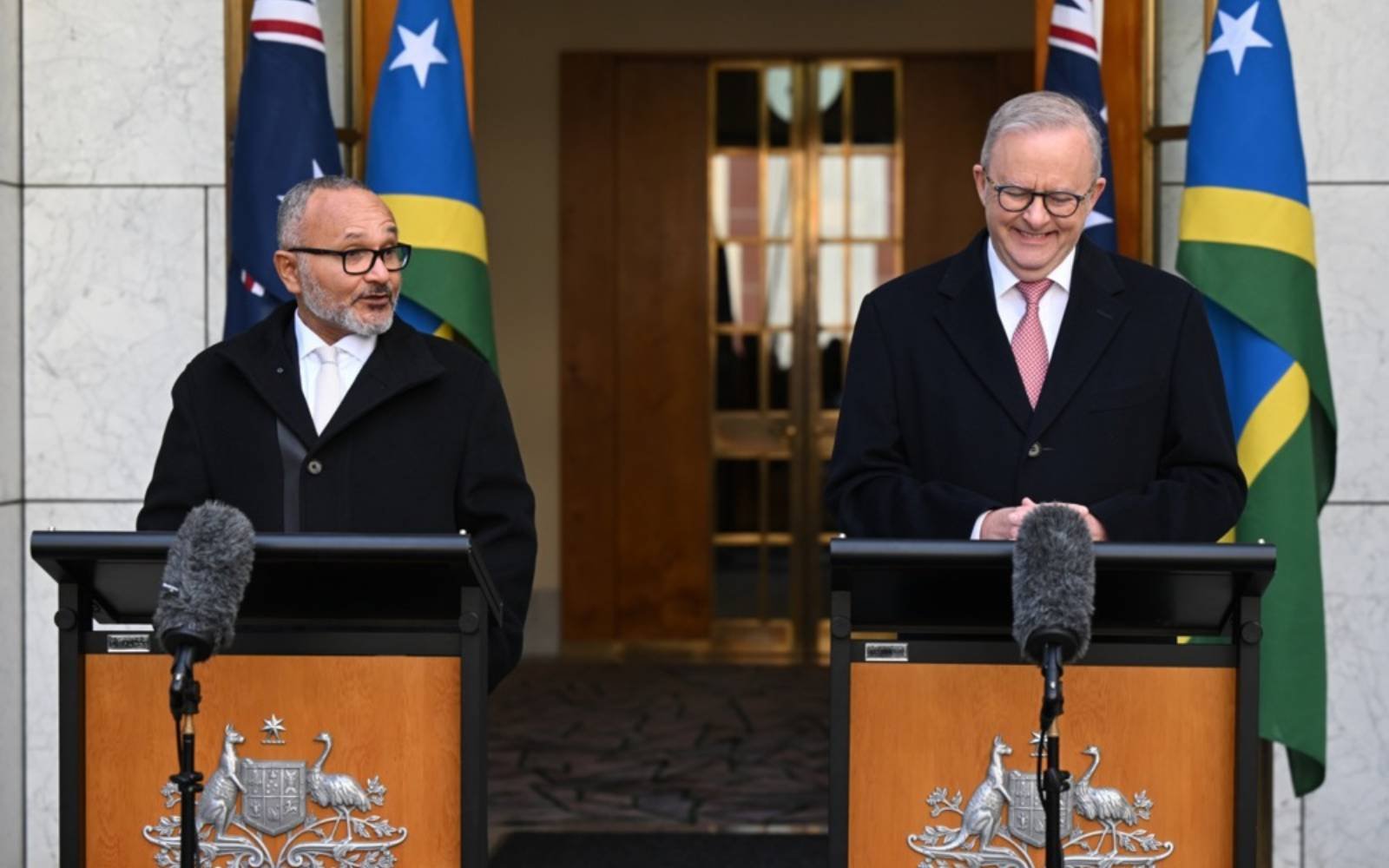 Solomons PM says to review secretive security pact with China