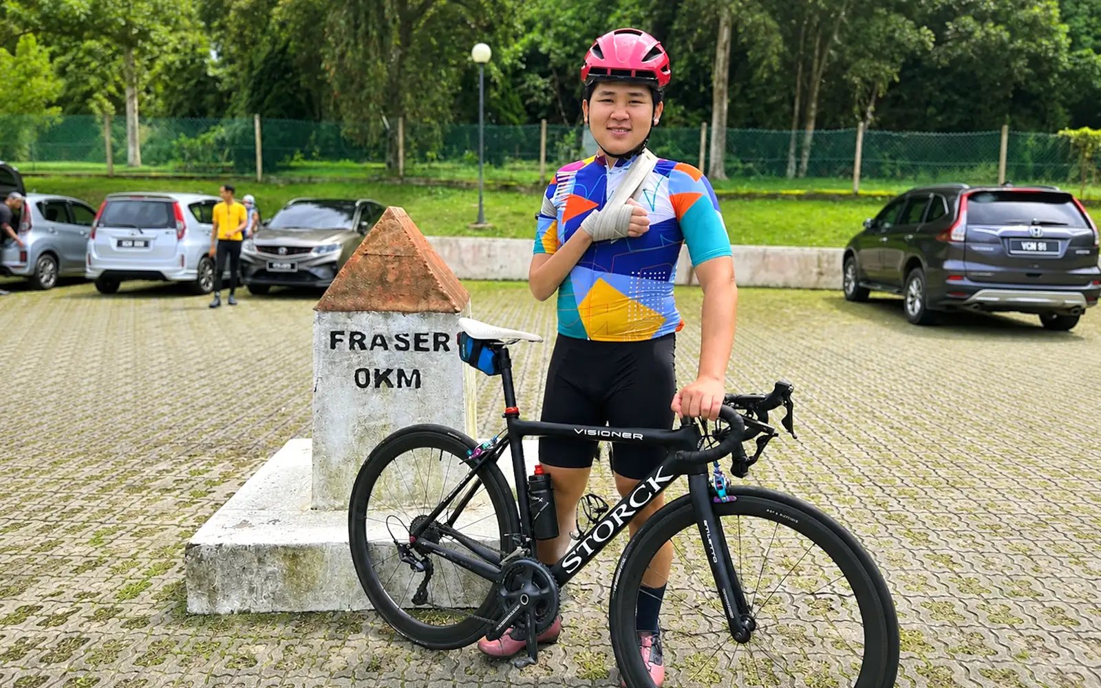 One-handed cyclist Furqan Adzhar keeps pedalling forward
